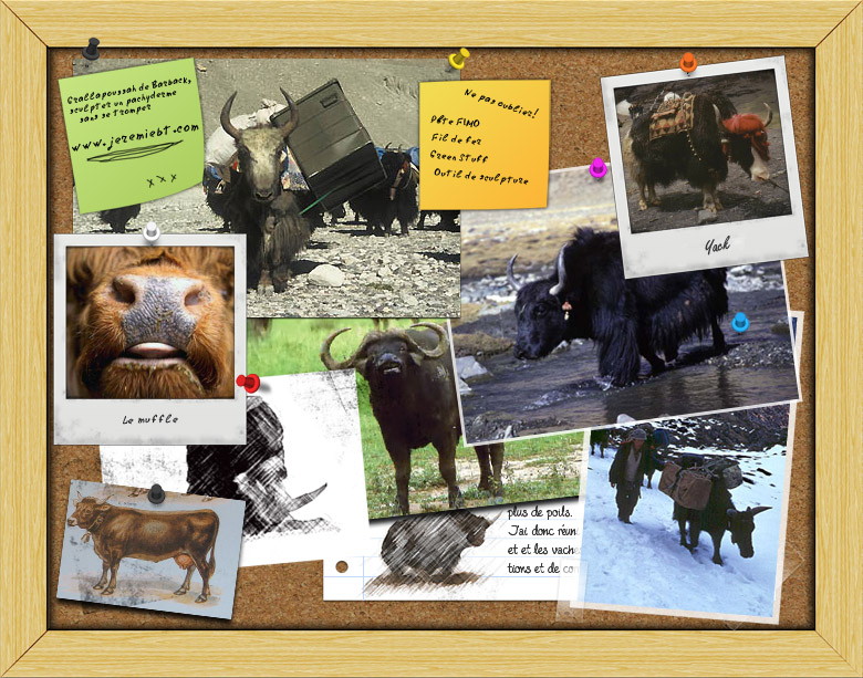 Inspiration pour la sculpture d'un yackuffle